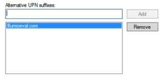Alternative UPN suffixes