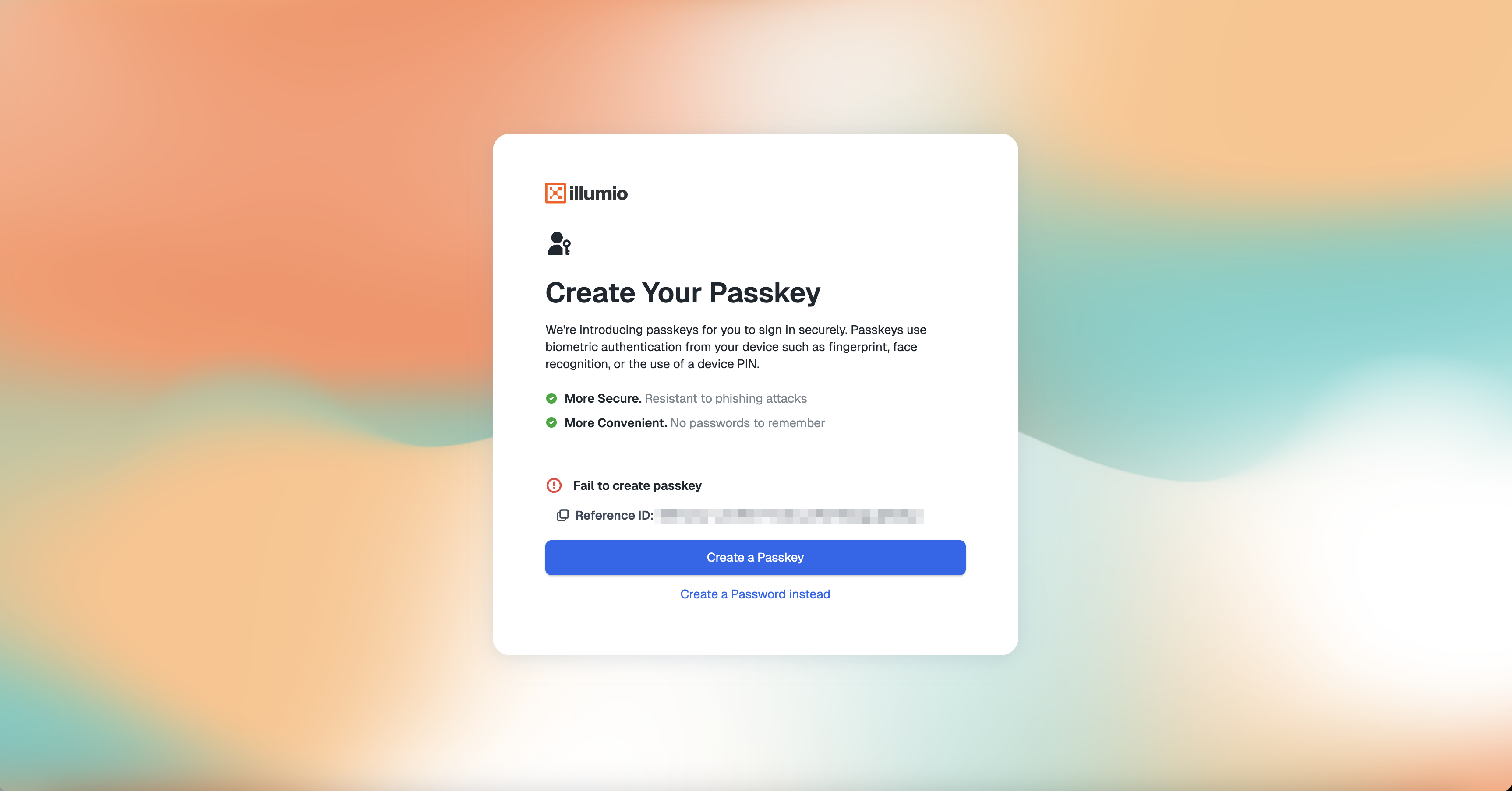 console-passkey-creation-failed-create-password-instead.png